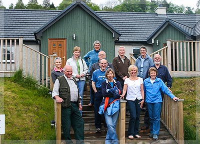 Group accommodation Lochness Party of 12 outside the hostel